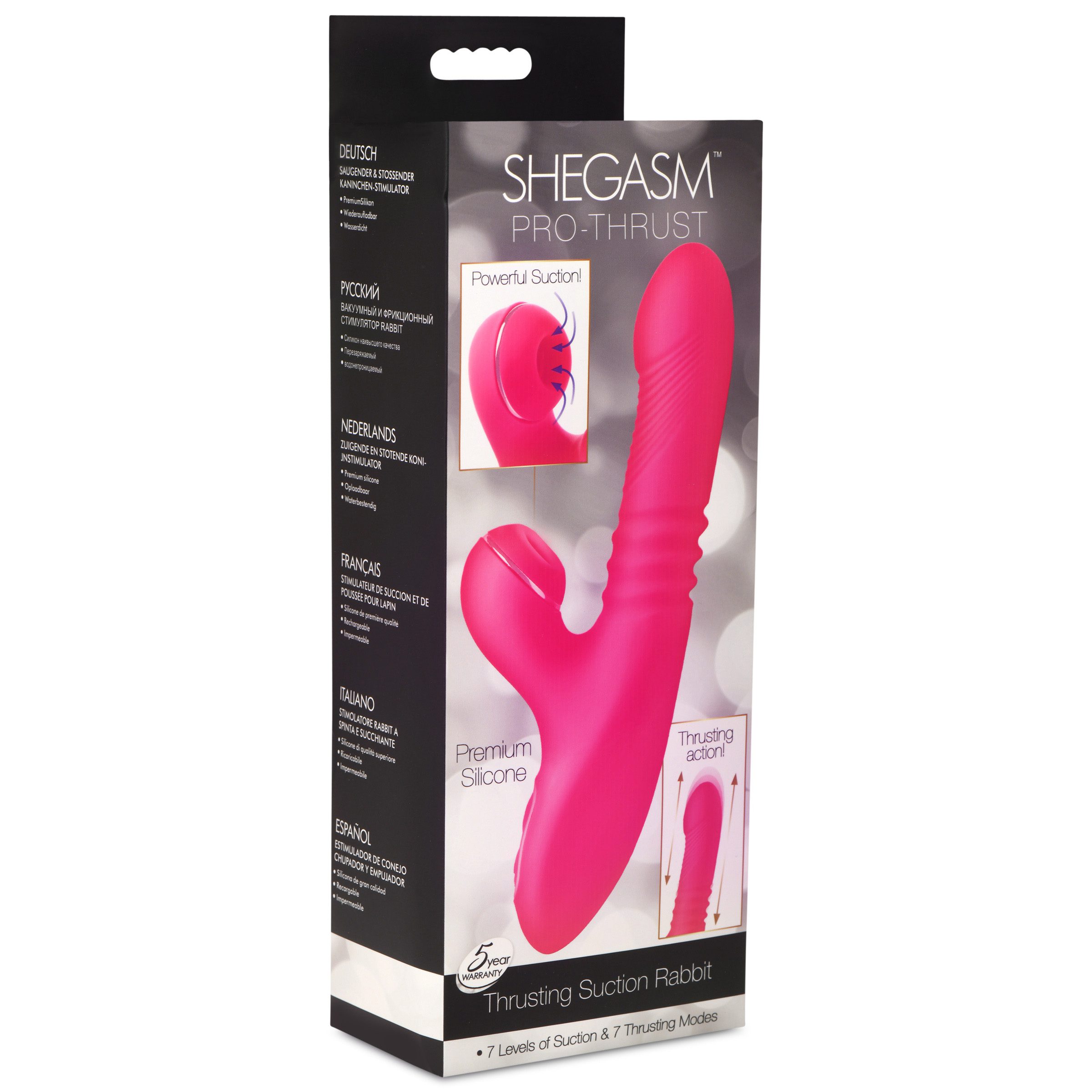 Pro-Thrust Thrusting Suction Silicone Rabbit Vibrator - Image 9