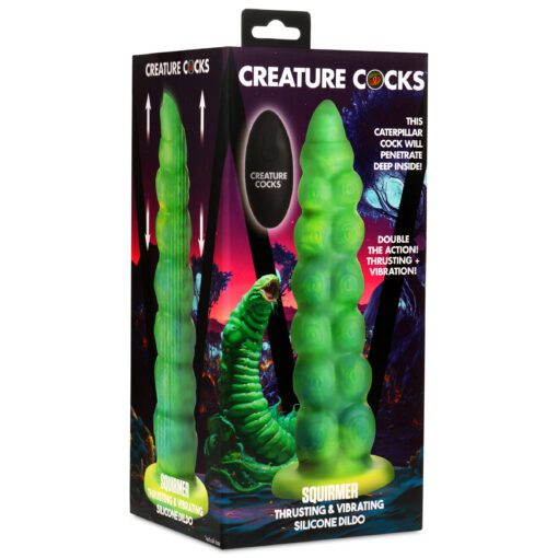 Squirmer Thrusting and Vibrating Silicone Dildo - Image 9