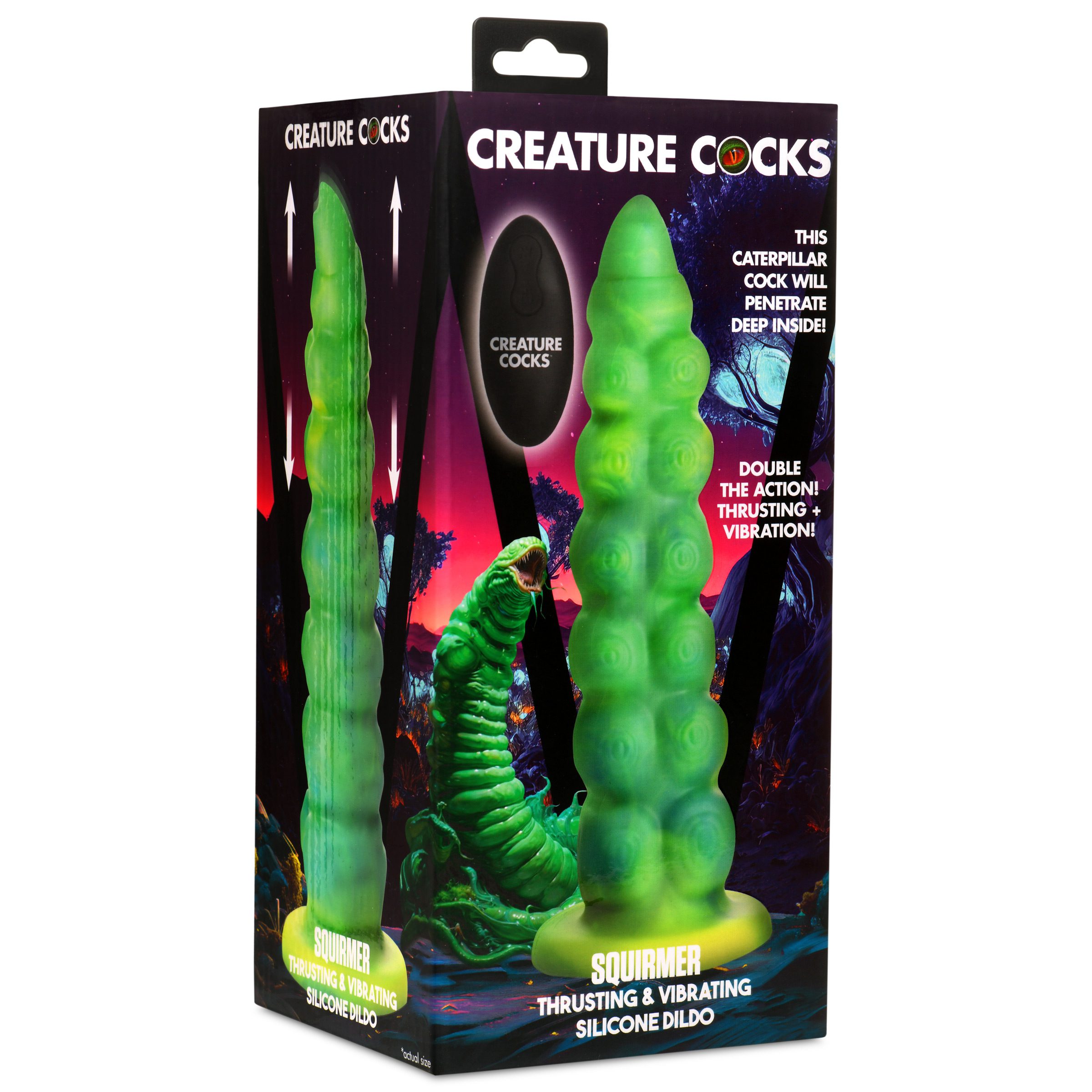 Squirmer Thrusting and Vibrating Silicone Dildo - Image 9