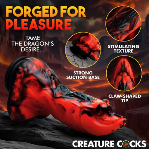 Dragon Thrust Thrusting & Vibrating Silicone Dildo - Image 3
