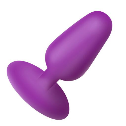 Flexible Vibrating Silicone Butt Plug - Purple - Image 5