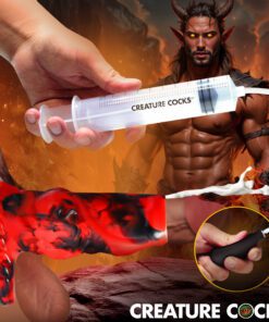 Hell Hound Squirting Silicone Penis Enhancer - Red