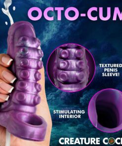 Tentacle Squirting Silicone Penis Enhancer - Purple