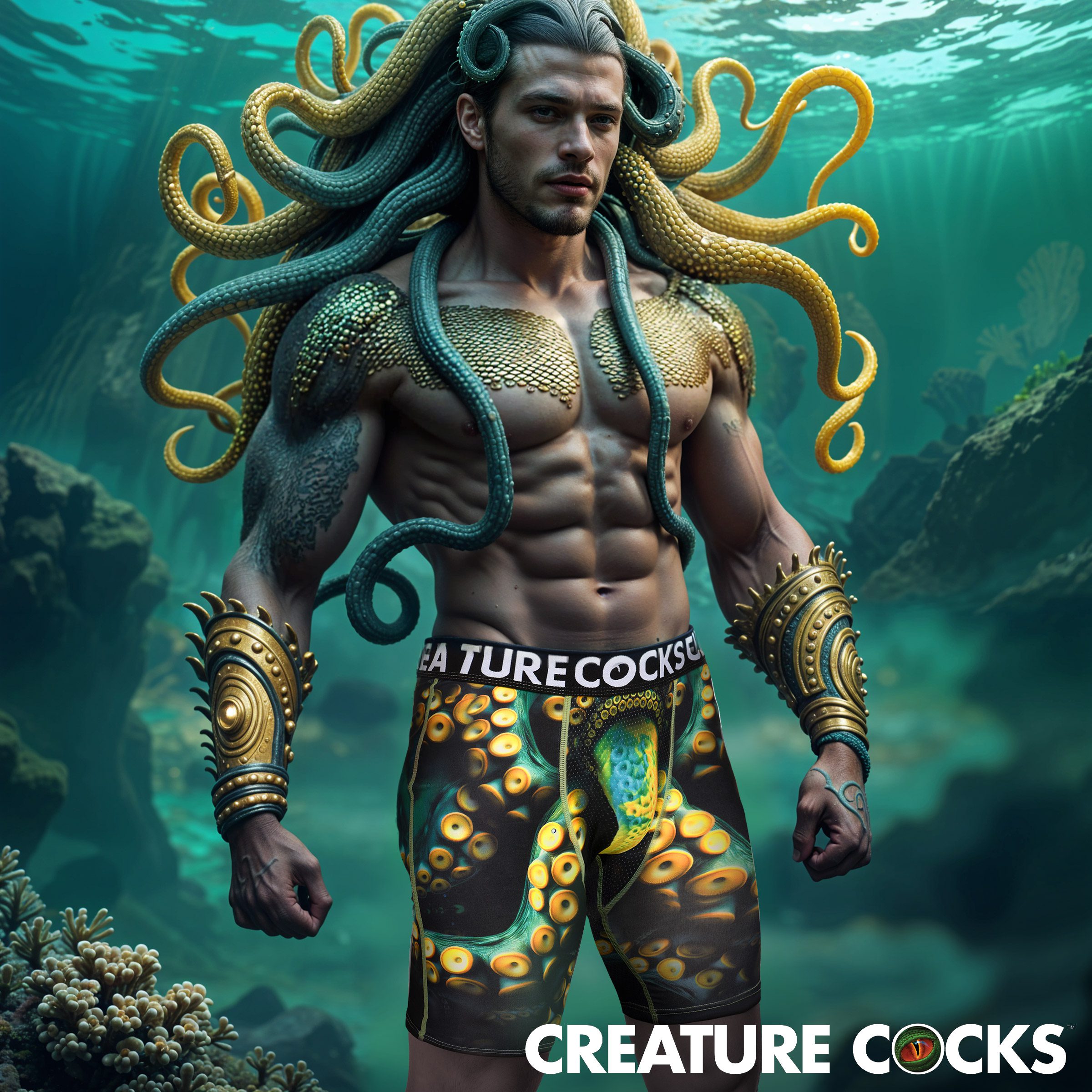 Creature Wear Monstropus Tentacled Monster Boxer Shorts - Small - Image 2