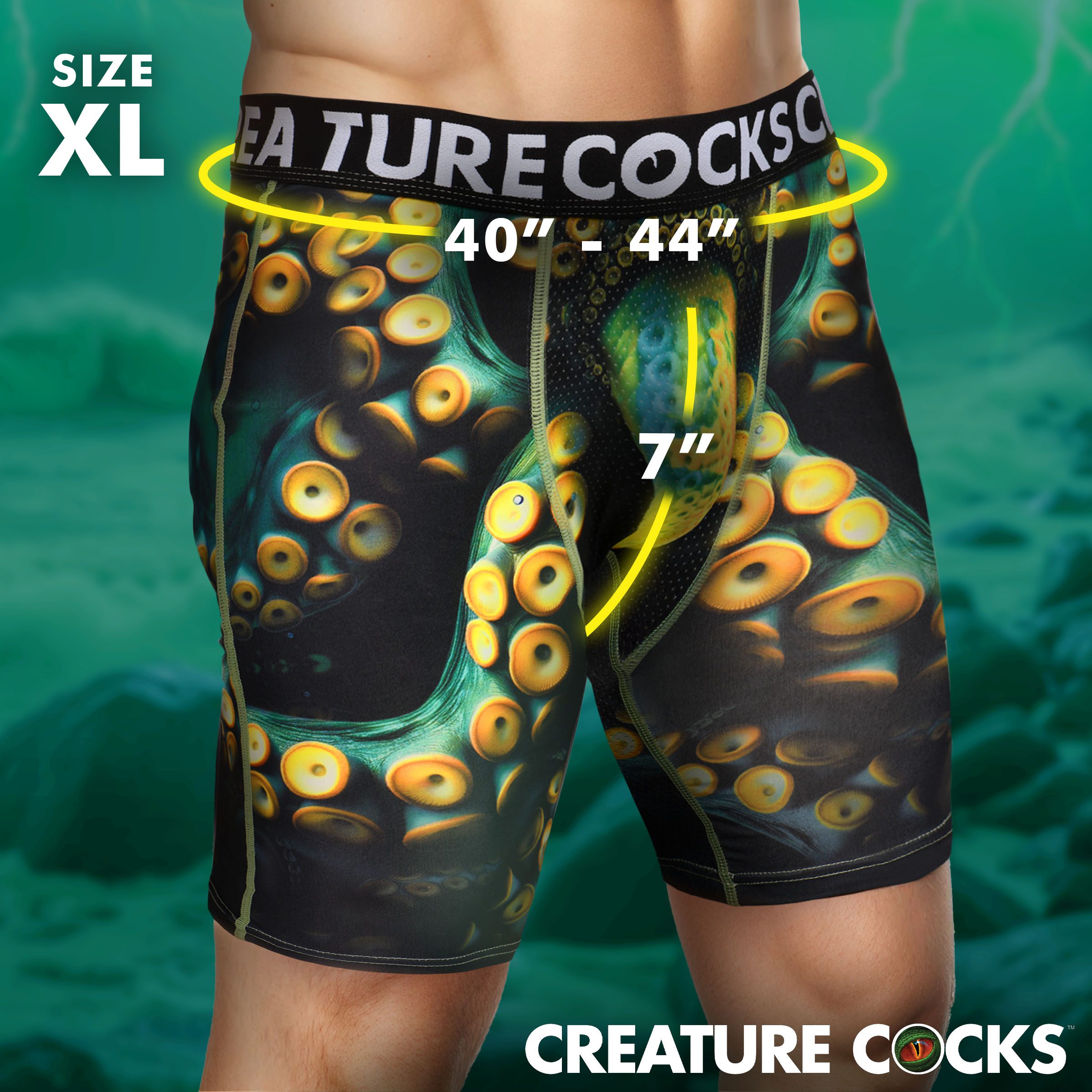 Creature Wear Monstropus Tentacled Monster Boxer Shorts - X-Large - Image 5