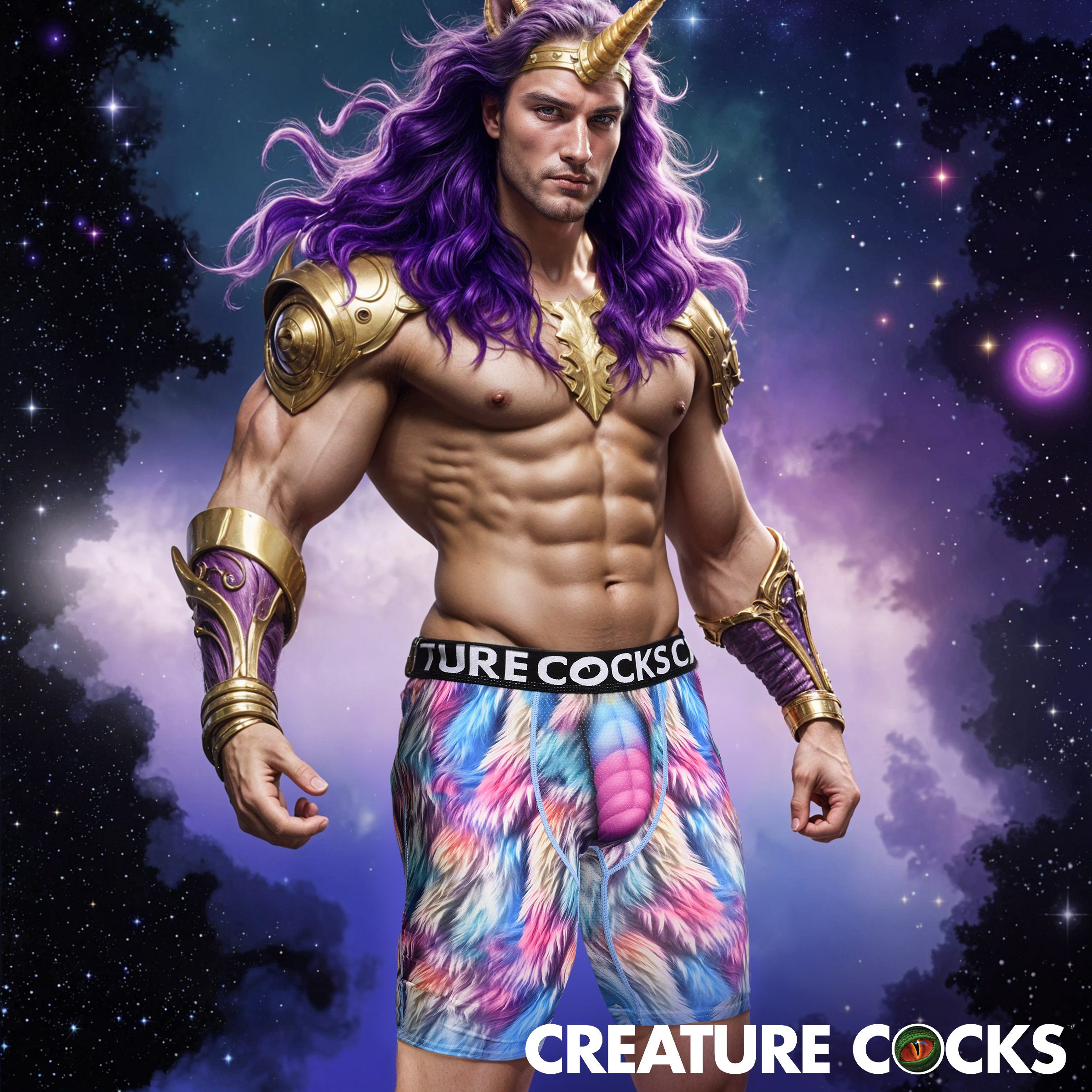 Creature Wear Mystique Unicorn Boxer Shorts - Small - Image 2