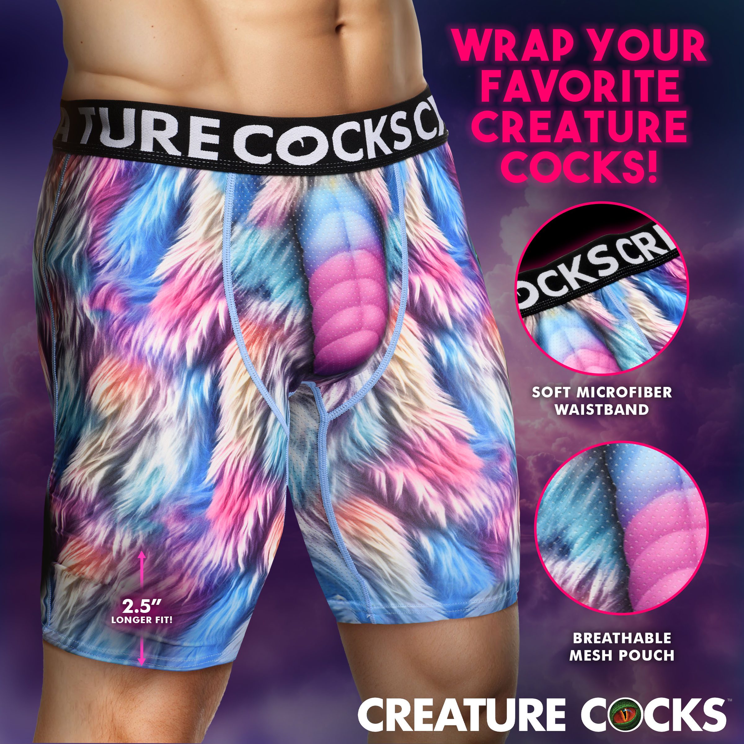 Creature Wear Mystique Unicorn Boxer Shorts - Small - Image 3