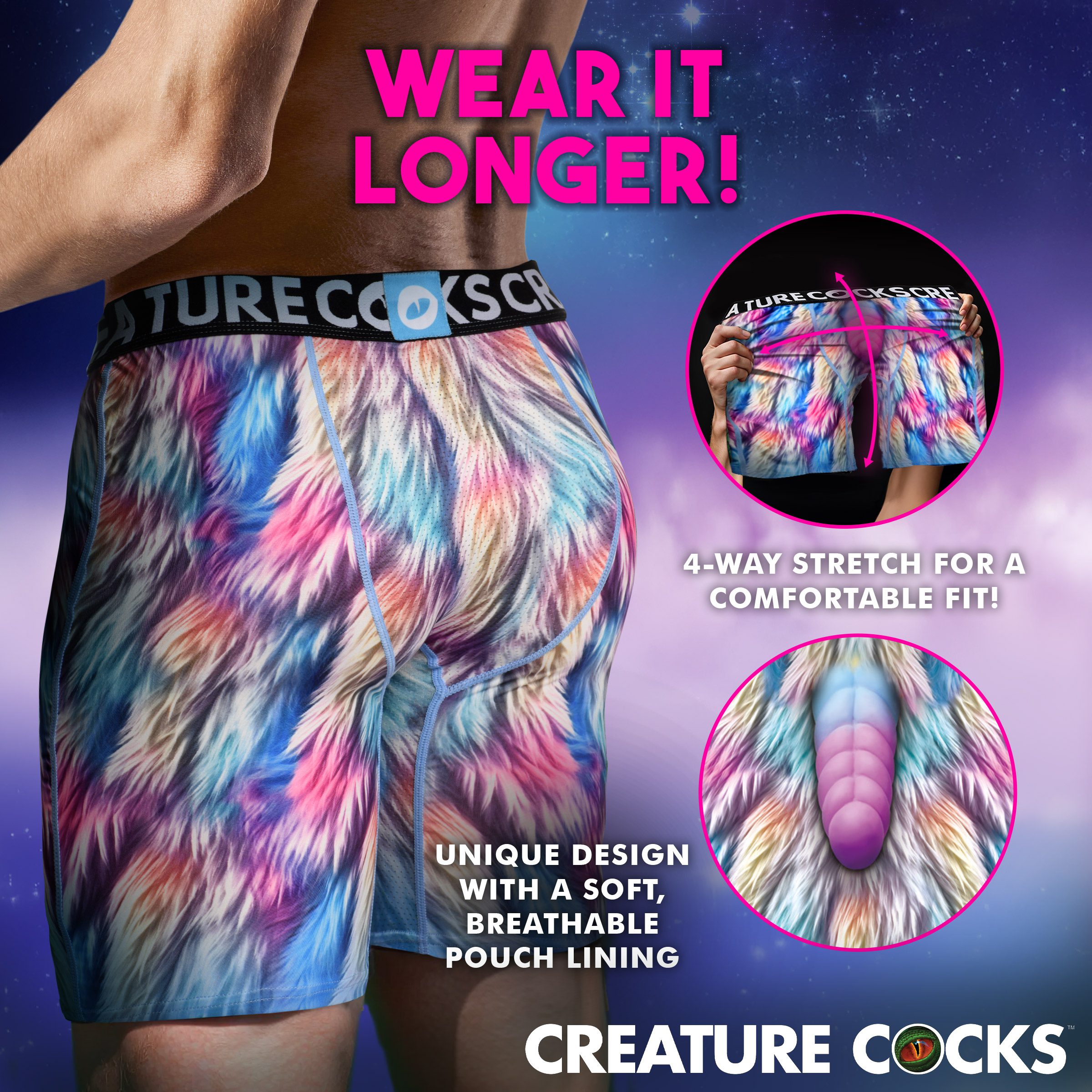 Creature Wear Mystique Unicorn Boxer Shorts - Small - Image 4