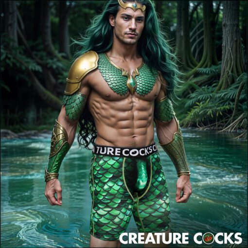 Creature Wear Cockness Monster Lake Creature Boxer Shorts - Small - Image 2