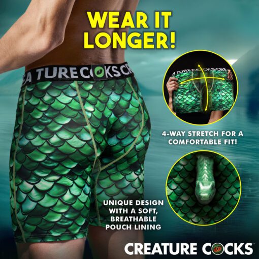 Creature Wear Cockness Monster Lake Creature Boxer Shorts - Small - Image 4