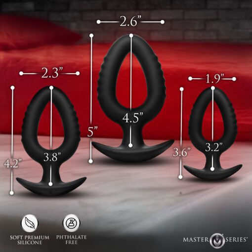 Pop Plugs 3 Piece Hollow Silicone Anal Trainer Set - Image 4