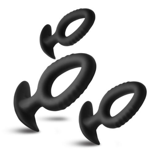 Pop Plugs 3 Piece Hollow Silicone Anal Trainer Set - Image 6