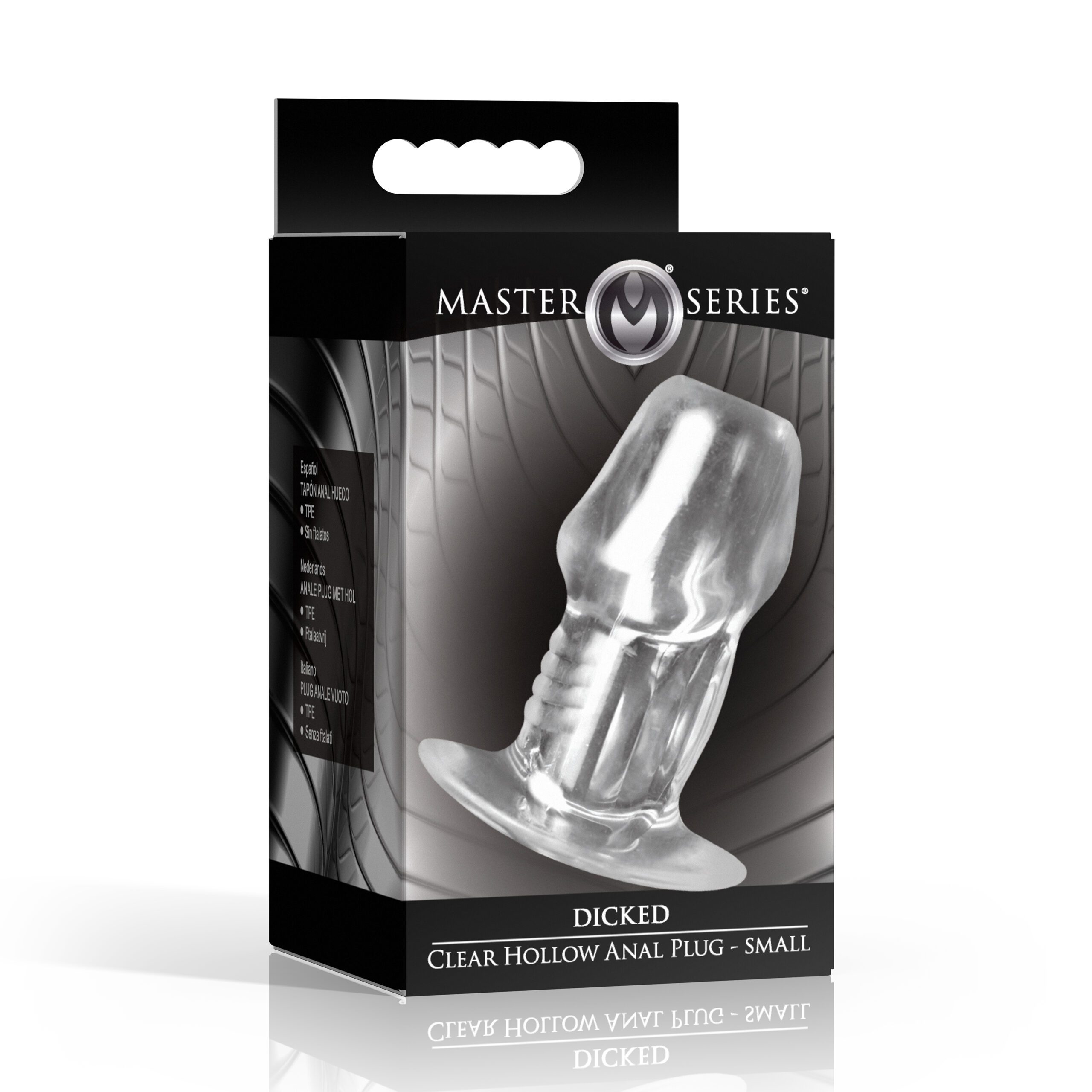 Dicked Clear Hollow Anal Plug - Small - Image 8