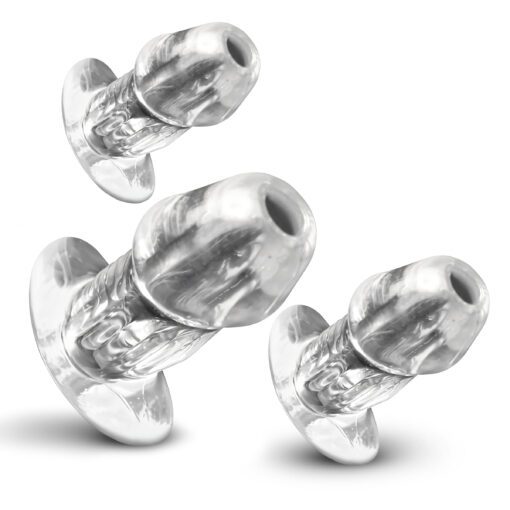 Dicked Clear Hollow Anal Plug 3pc Set - Image 6