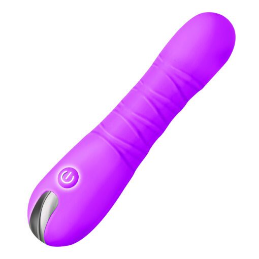 New Thrusting Silicone Dildo - Purple - Image 4