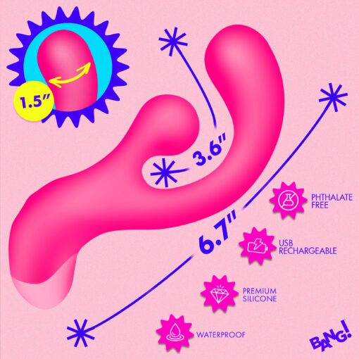 Gyro Rabbit Silicone Vibrator - Pink - Image 4