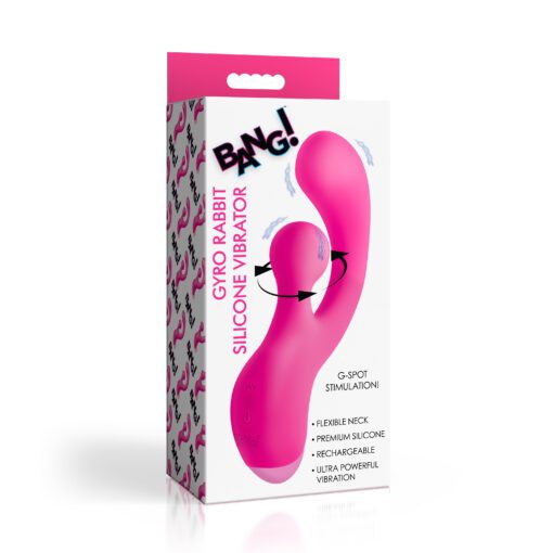Gyro Rabbit Silicone Vibrator - Pink - Image 6