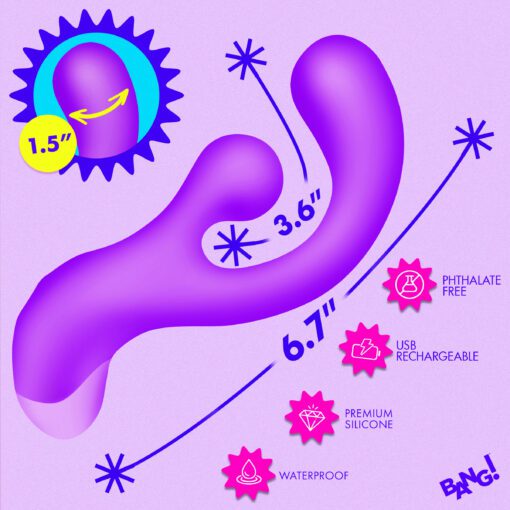 Gyro Rabbit Silicone Vibrator - Purple - Image 4