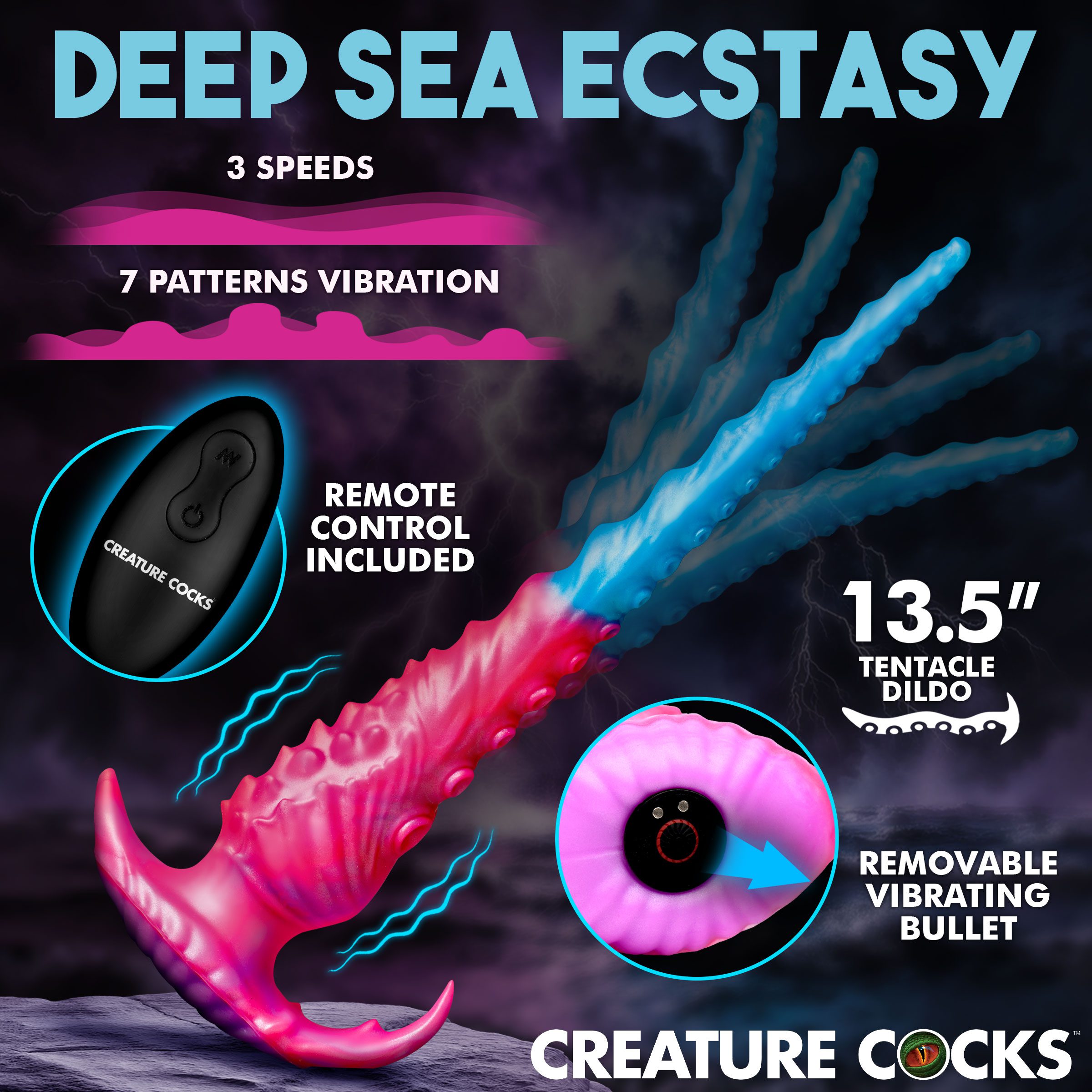 Vibropus Vibrating Silicone Dildo - Image 2