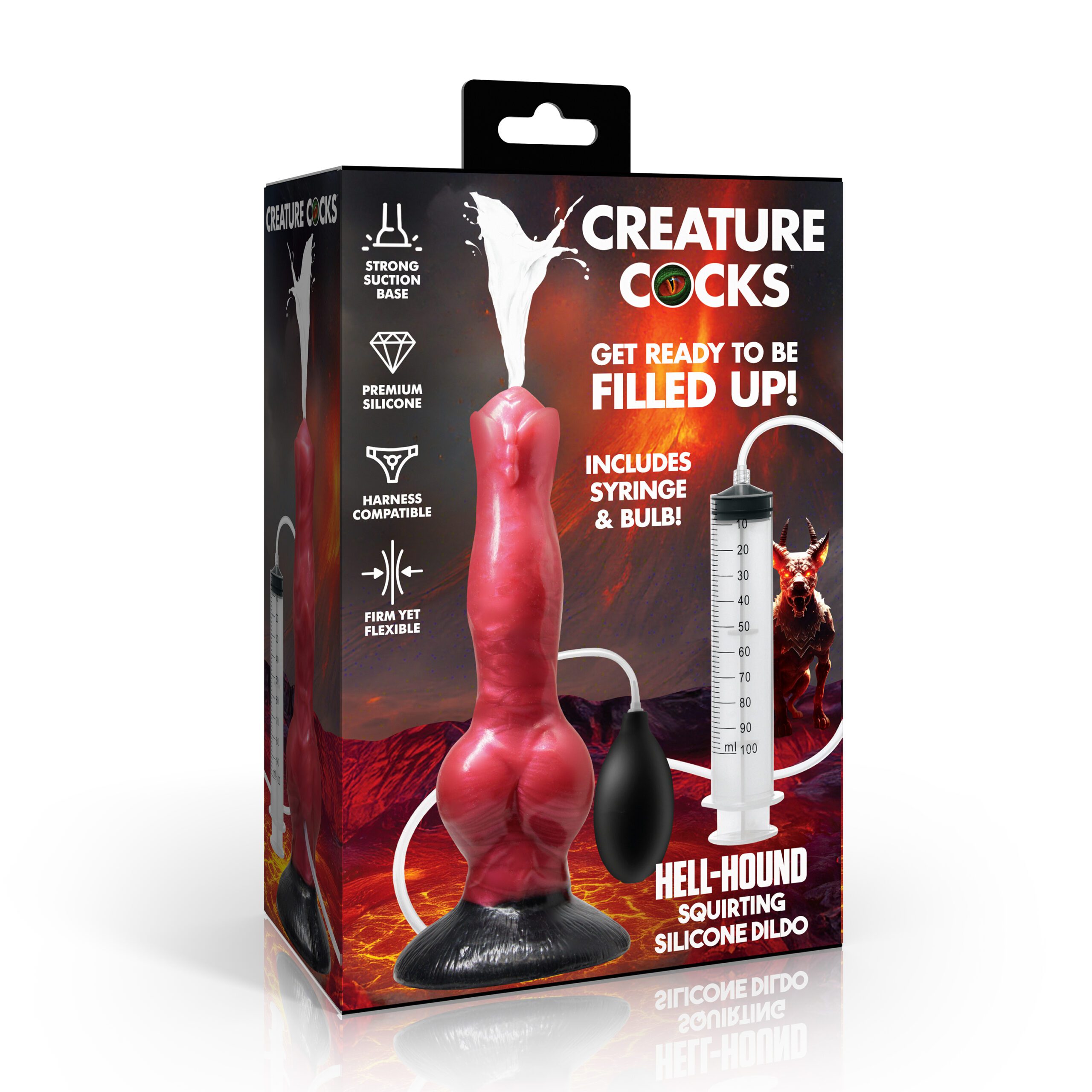 Hell Hound Squirting Silicone Dildo - Image 6