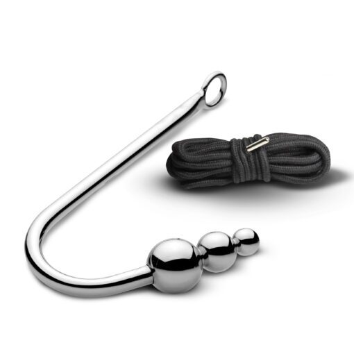 Roped Beaded Anal Hook with Rope - Image 5