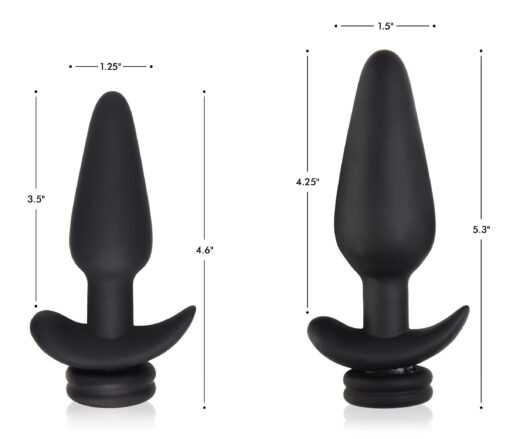 Large Vibrating Anal Plug with Interchangeable Fox Tail - Rainbow - Image 5