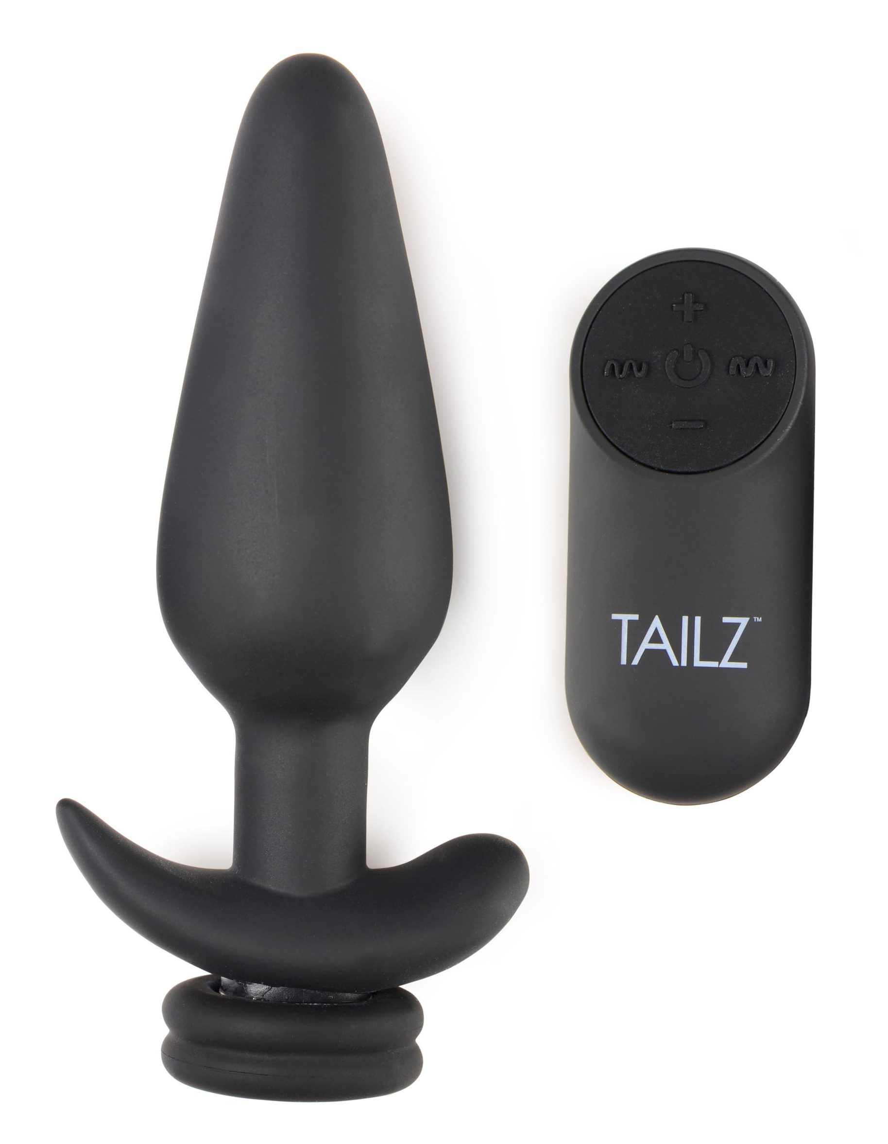 Large Vibrating Anal Plug with Interchangeable Fox Tail - Rainbow - Image 4