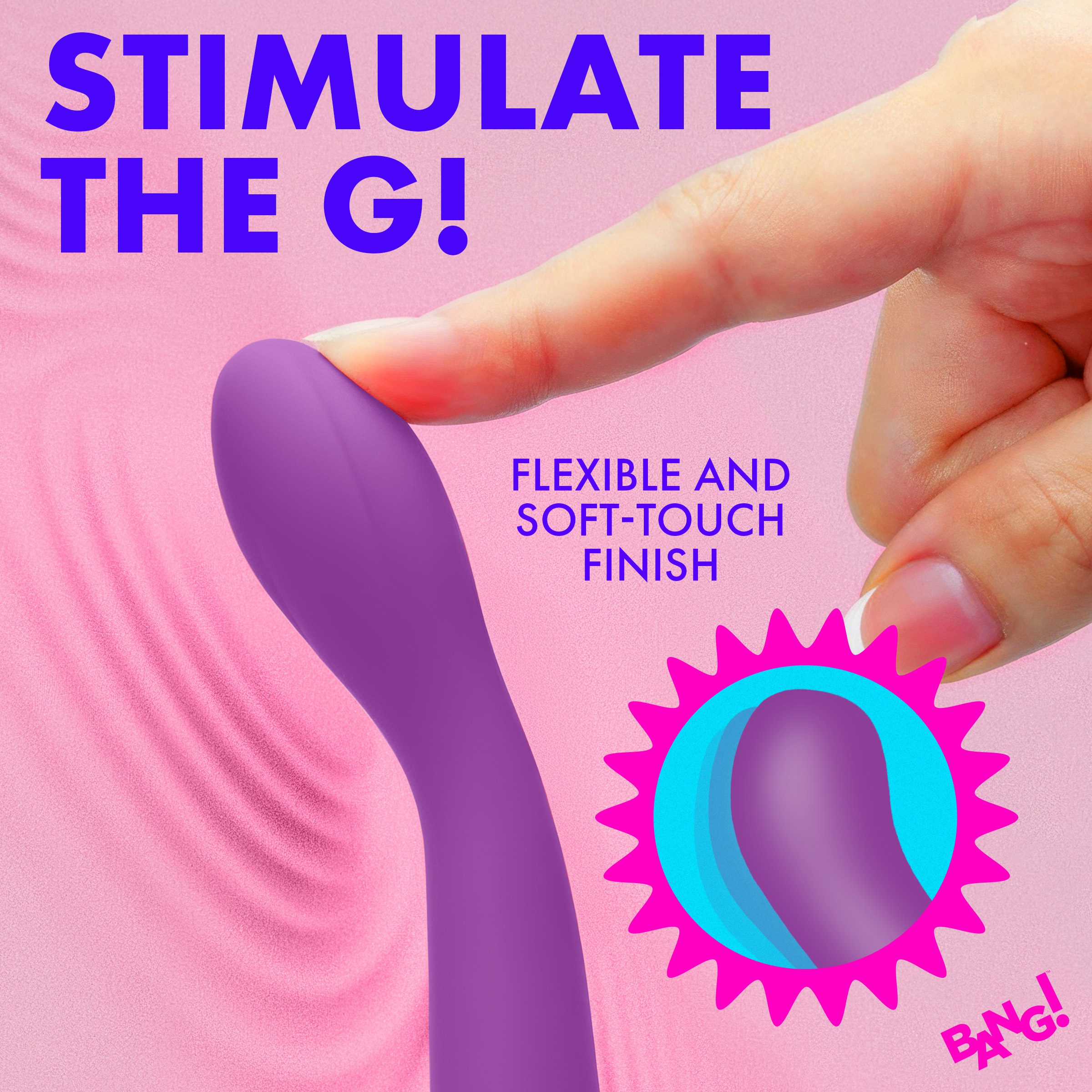 G-Spot Flexible Silicone Vibrator - Purple - Image 3