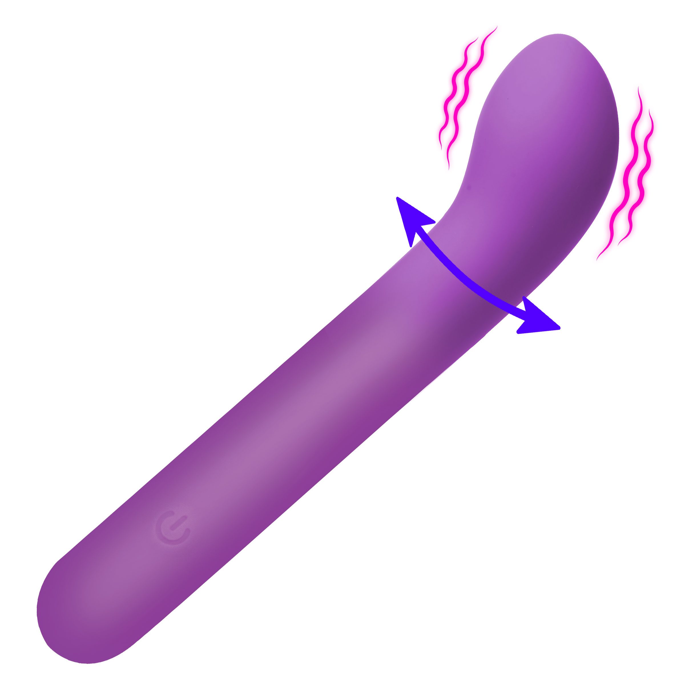 G-Spot Flexible Silicone Vibrator - Purple - Image 5