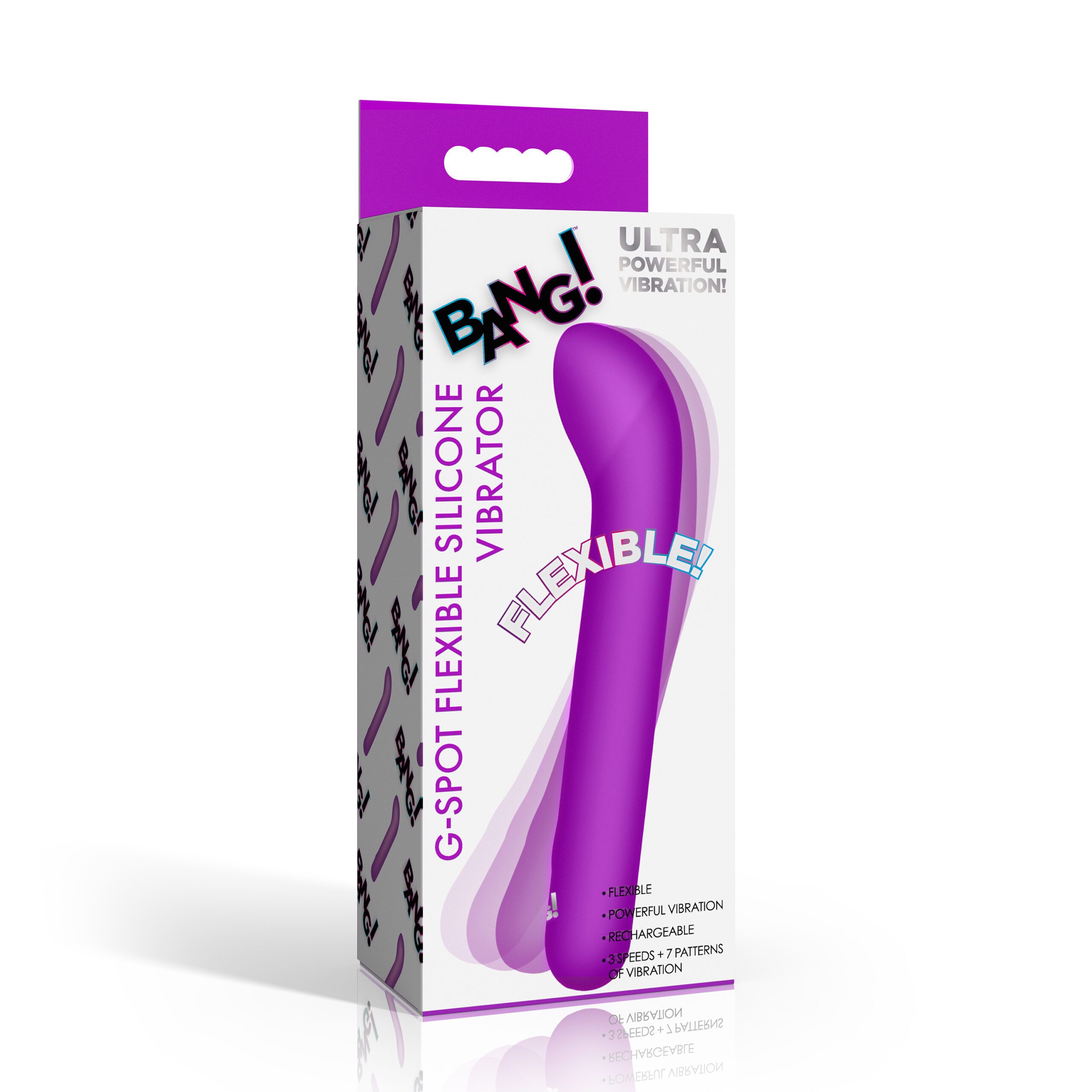 G-Spot Flexible Silicone Vibrator - Purple - Image 6