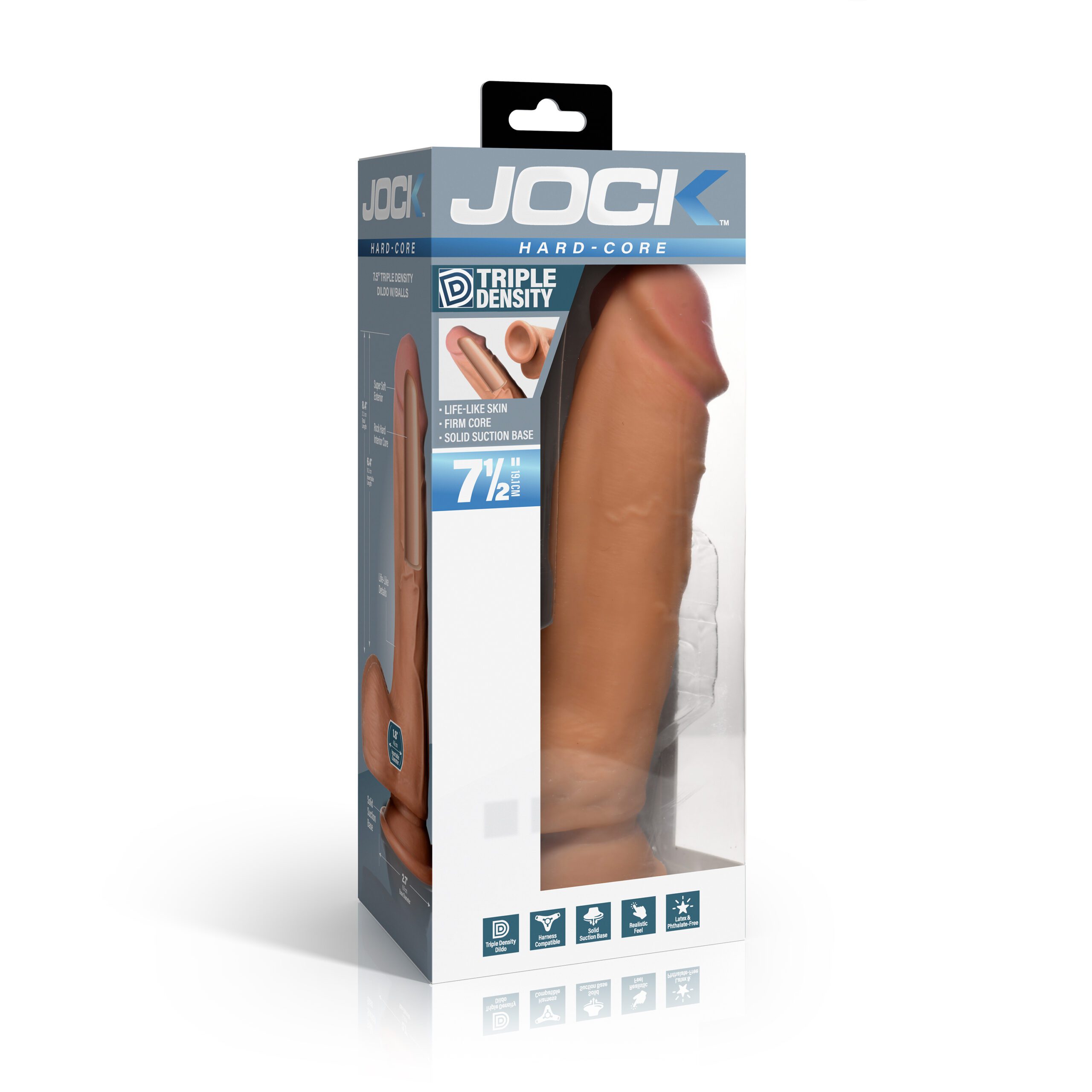 Hard-Core 7.5" Triple Density Dildo w/ Balls - Medium - Image 6