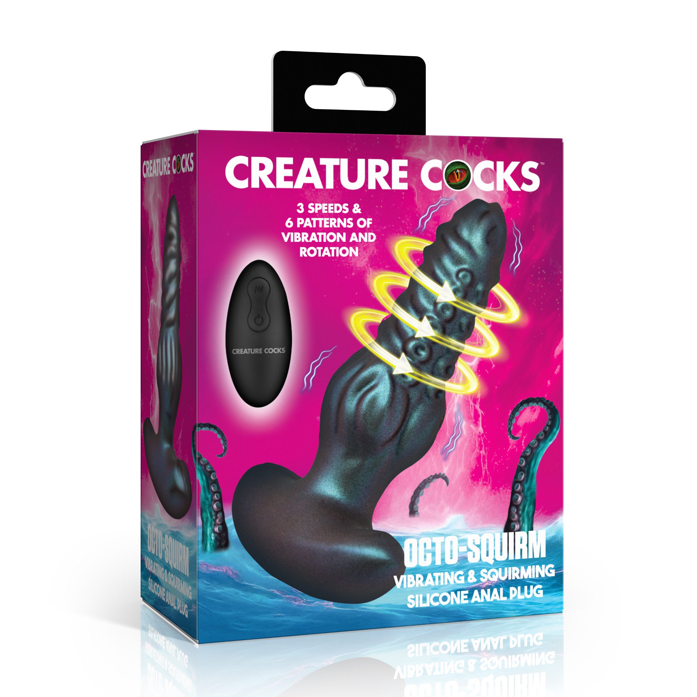 Octo-Squirm Vibrating & Squirming Silicone Anal Plug - Image 6