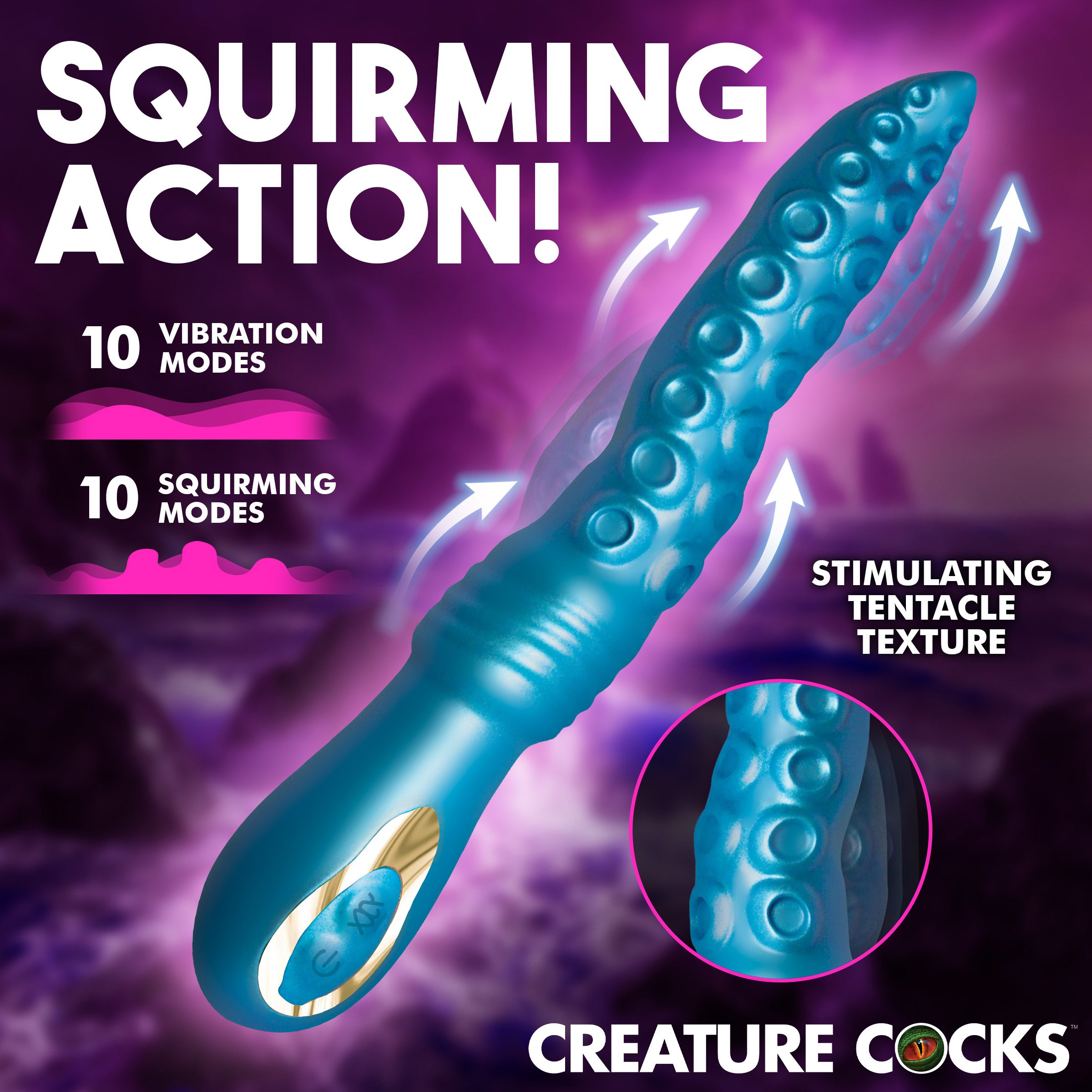 Tenta-Squirm Squirming Silicone Vibrator - Image 2