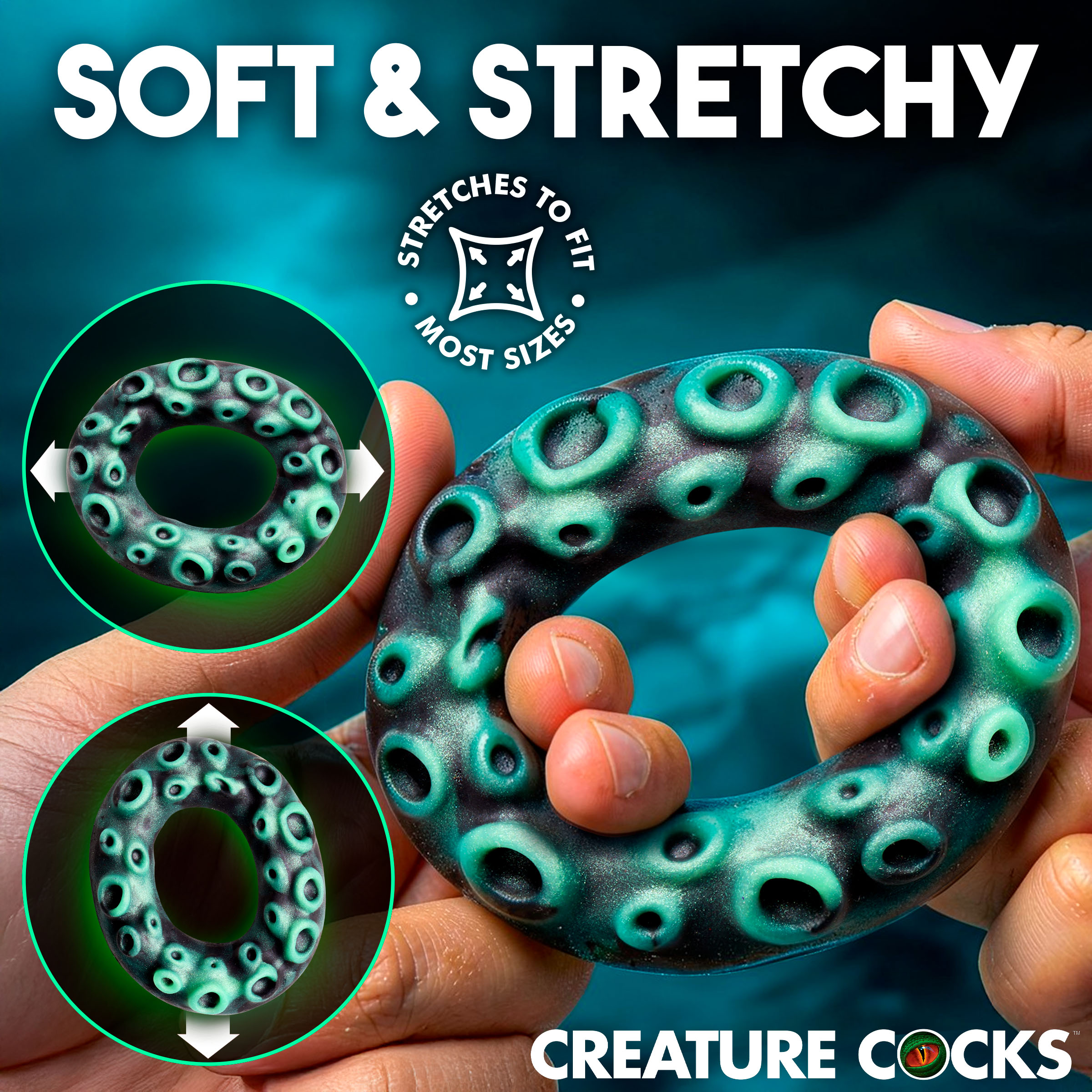 Octo-Grip Silicone Cock Ring - Image 3